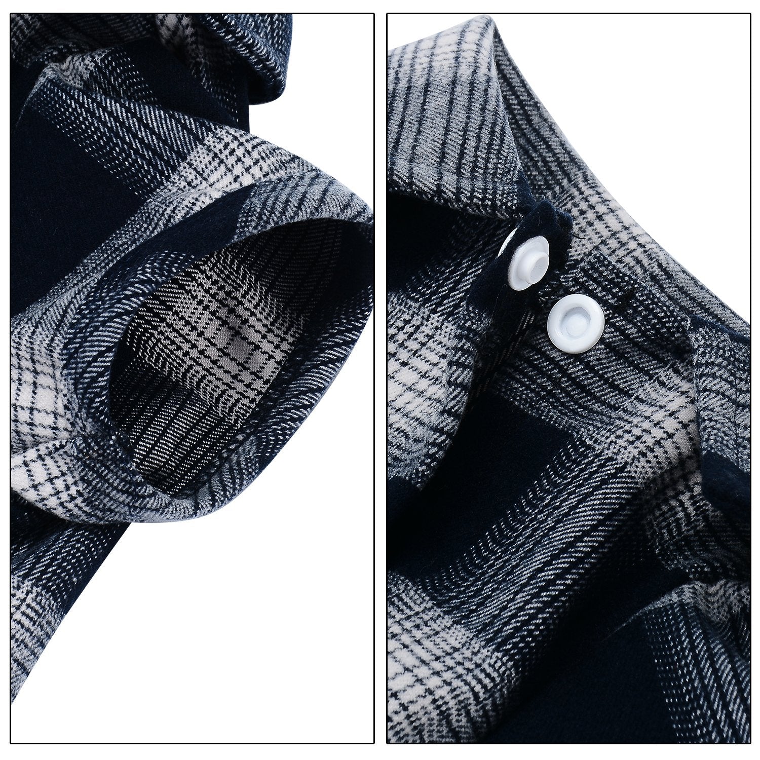 Koneseve plaid blue holiday shirt suitable for parties and gifts.