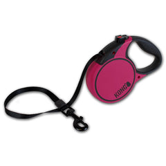 KONG Alcott Terrain retractable leash with 16-foot reach and soft grip handle for comfortable walks.