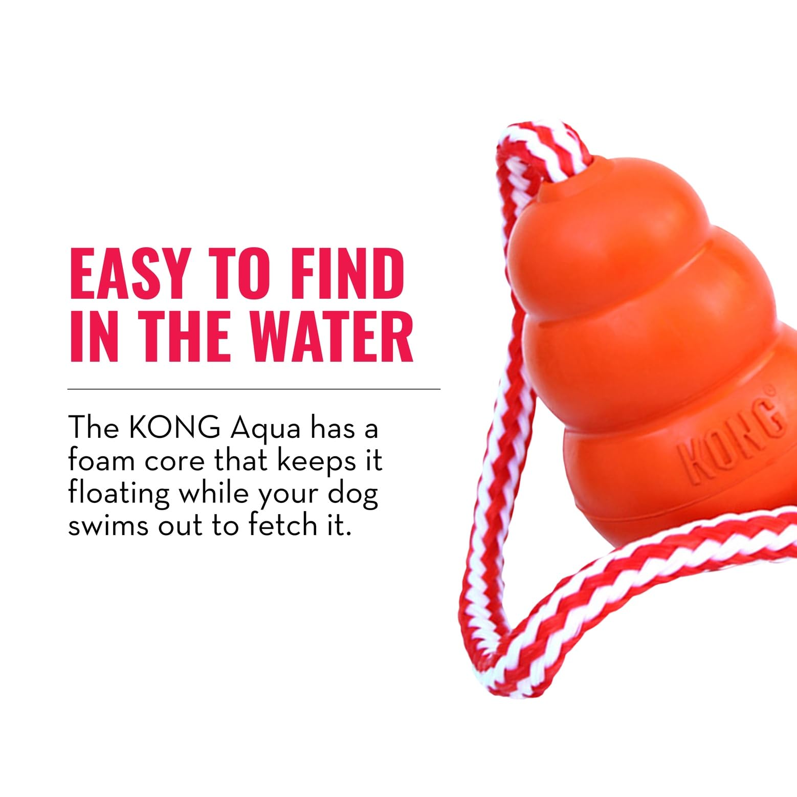 KONG Aqua natural rubber delivers durability for interactive fetch