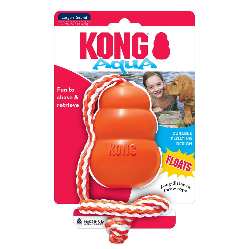 KONG Aqua satisfaction guarantee supports long-lasting play and confidence