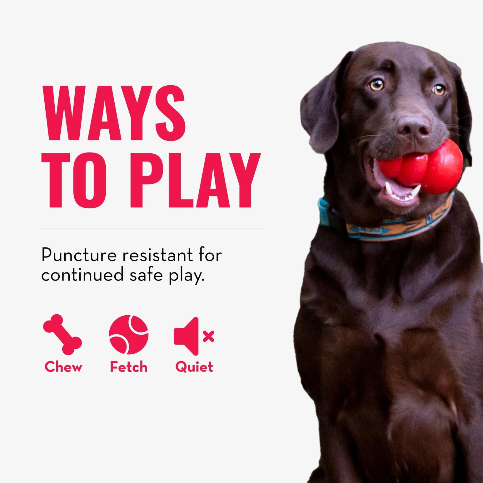 KONG Ball with Hole for water play keeps dogs engaged during splash.