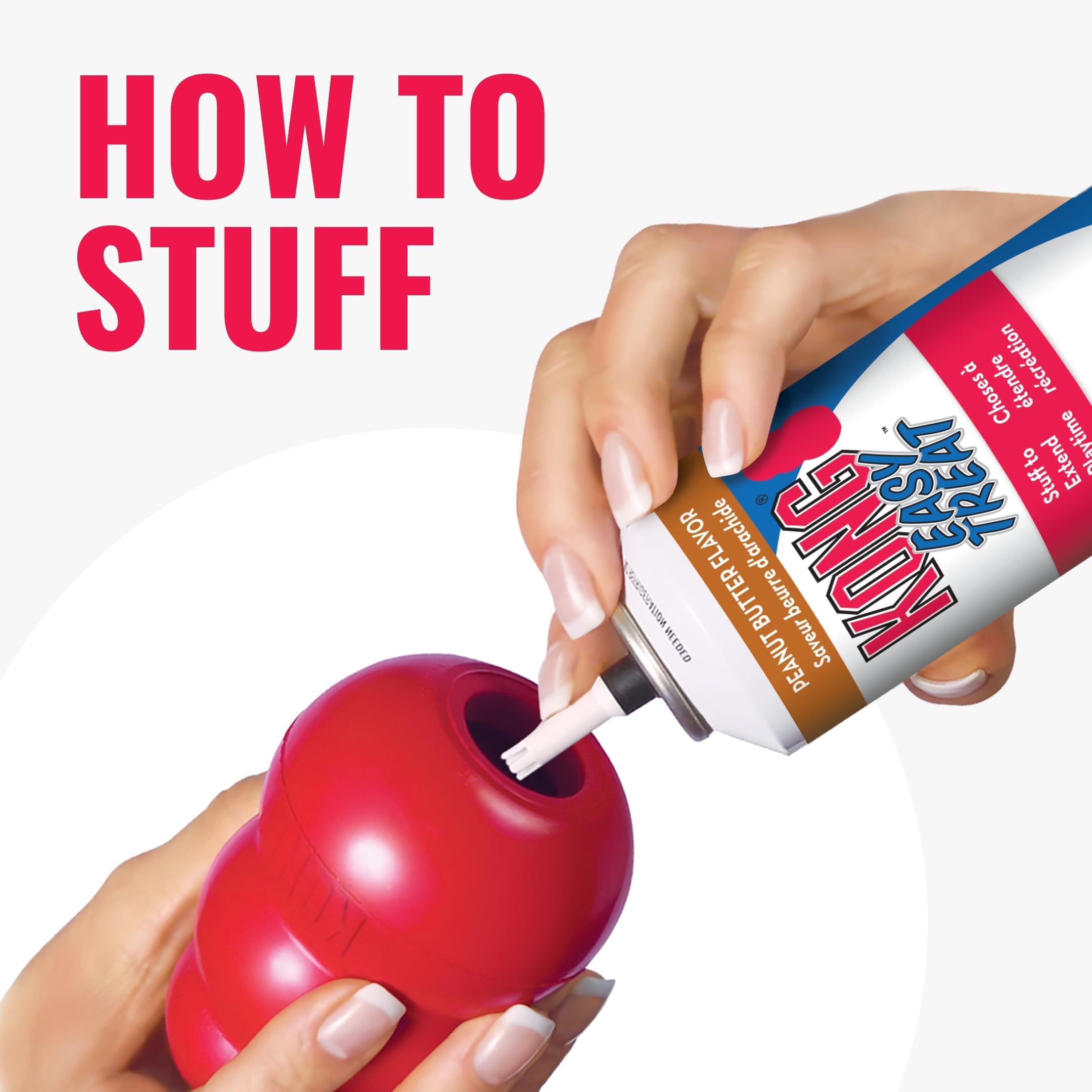 KONG Classic treat-fill-durable-toy supports kibble or peanut butter stuffing for extended entertainment.