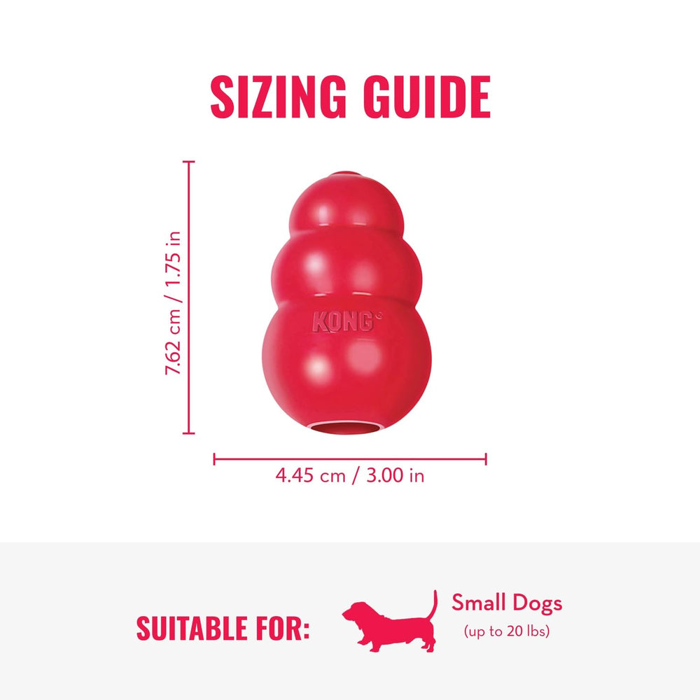 KONG Classic stuffed with treats for extended enrichment and tasty rewards.