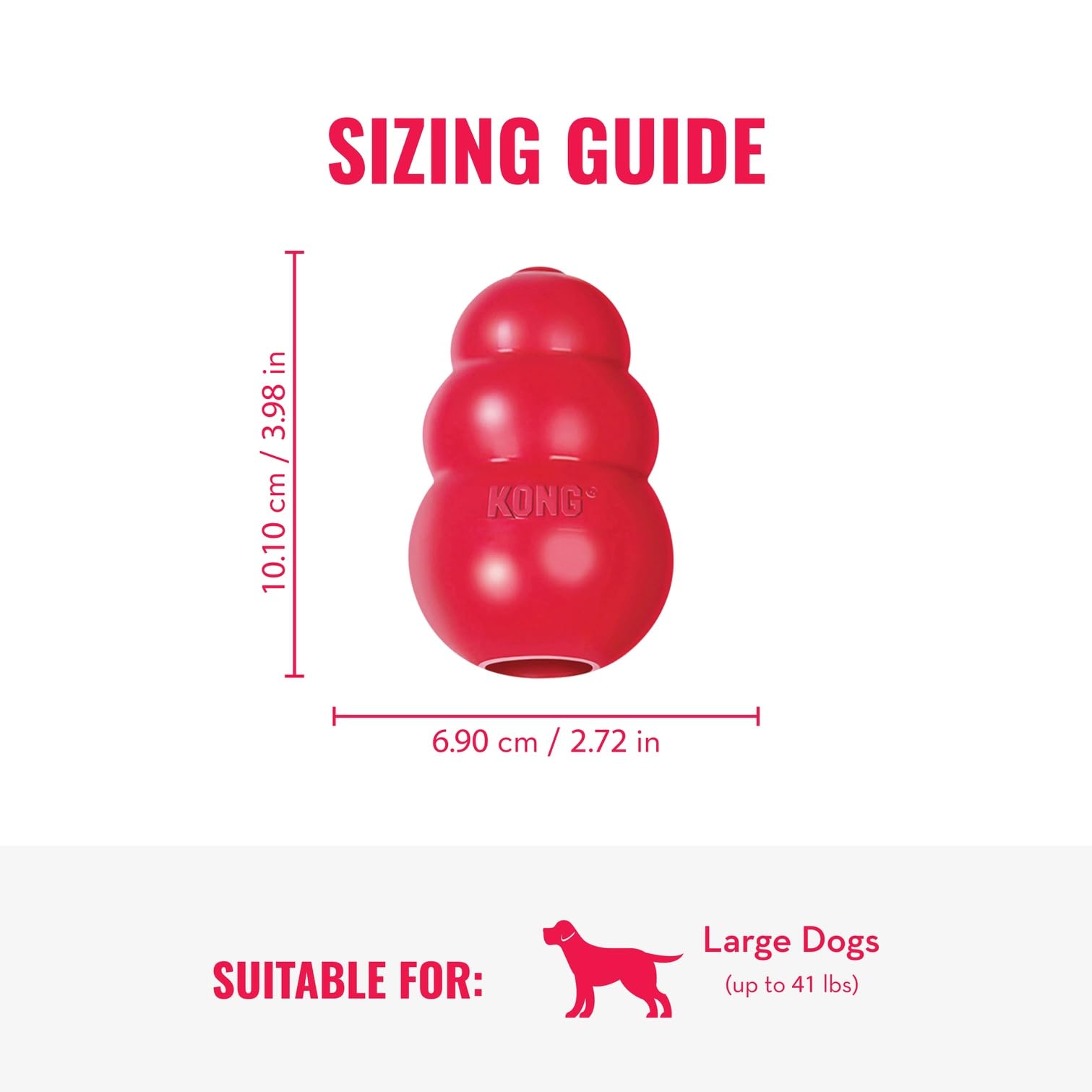 KONG Classic stuffed-treat demo showing treat-stuffed enrichment for dogs.