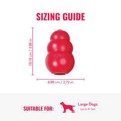 KONG Classic stuffed-treat demo showing treat-stuffed enrichment for dogs.