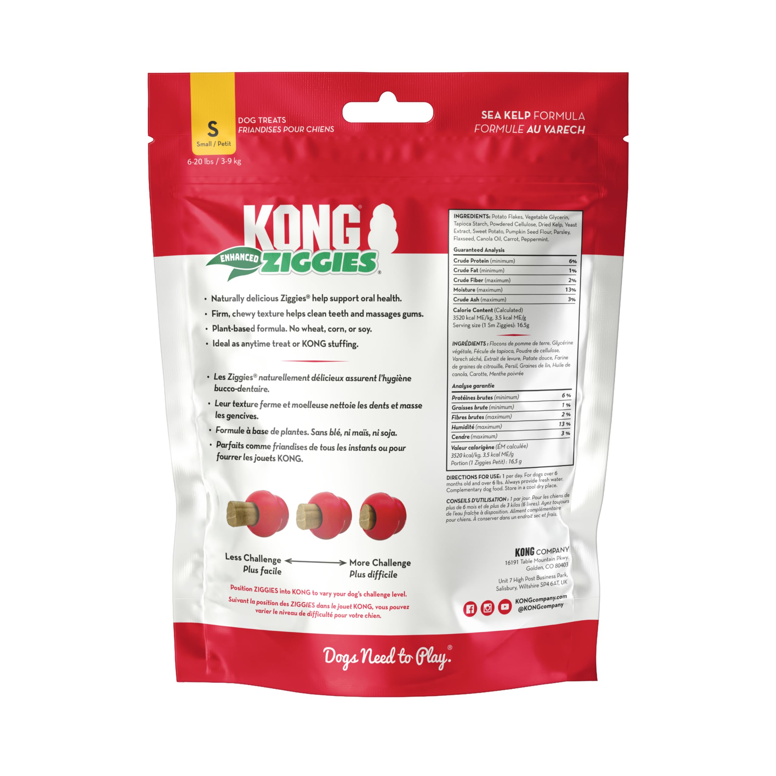KONG Combo Pack showing toy and treats for all-day fun