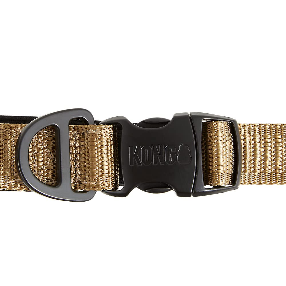 KONG Comfort traffic leash neoprene grip provides secure, comfortable hold during crowded outings.