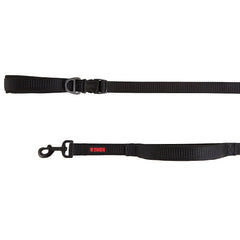 KONG Comfort ultra-durable traffic-padded-handle leash 6ft black for controlled walks in crowds.