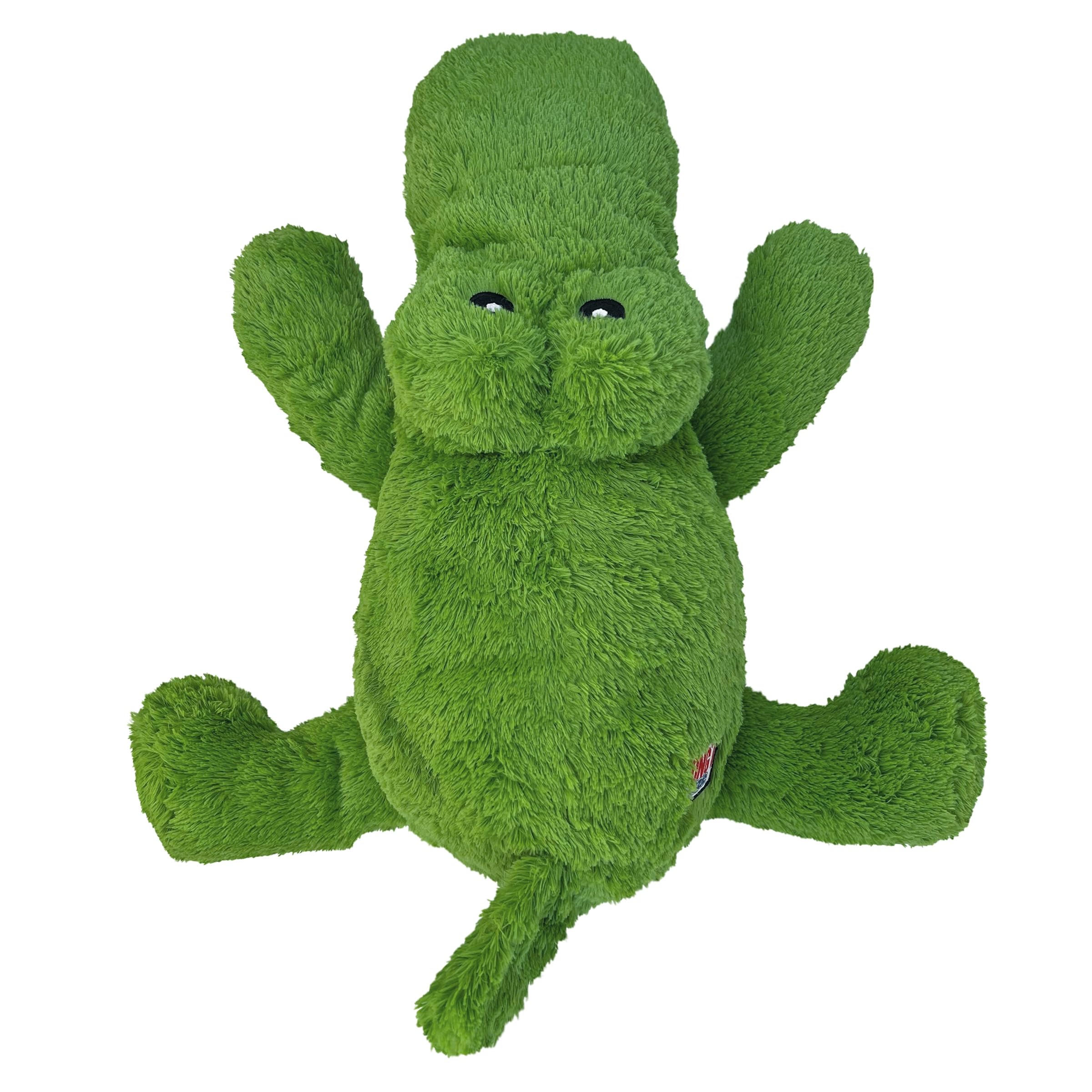 KONG Cozie Ali Alligator XL front view for cozy indoor cuddling.