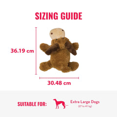 KONG Cozie Marvin Moose XL minimal-stuffing design reduces mess and makes cleanup easier.