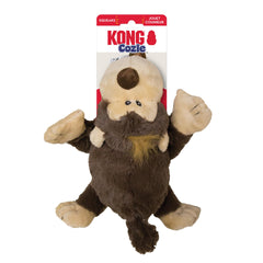 KONG Cozie plush dog toy featuring built-in squeaker for engaging play.