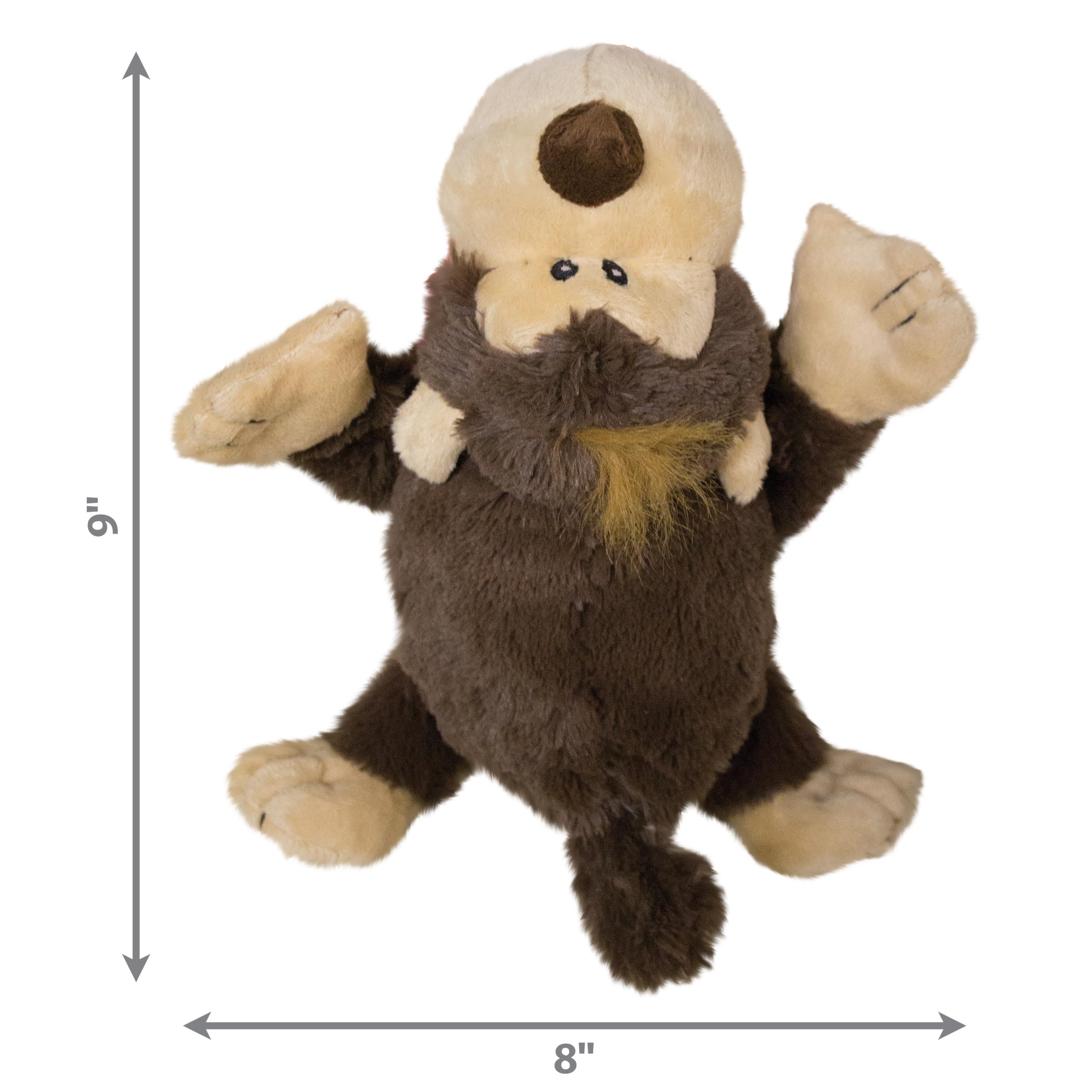 KONG Cozie plush dog toy shows extra durability layer for longer fetch sessions.
