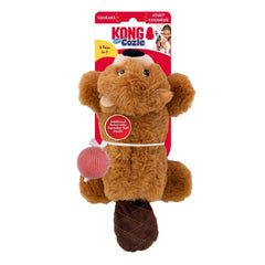 KONG Cozie Pocketz Beaver Small puzzle closeup, highlighting interactive play that taps into a dog's hunting instincts.