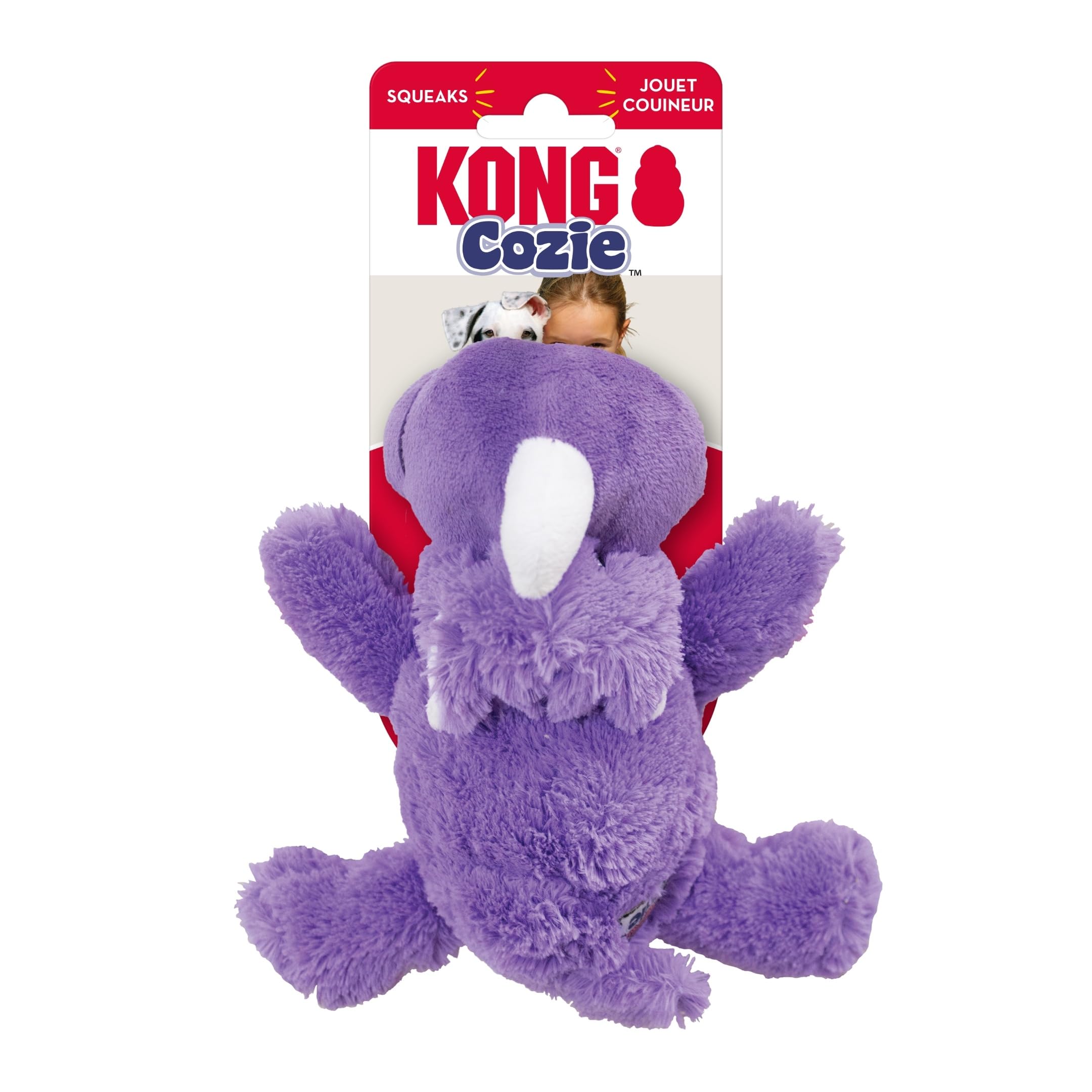 KONG Cozie Rosie Rhino easy-clean cleanup after messy play