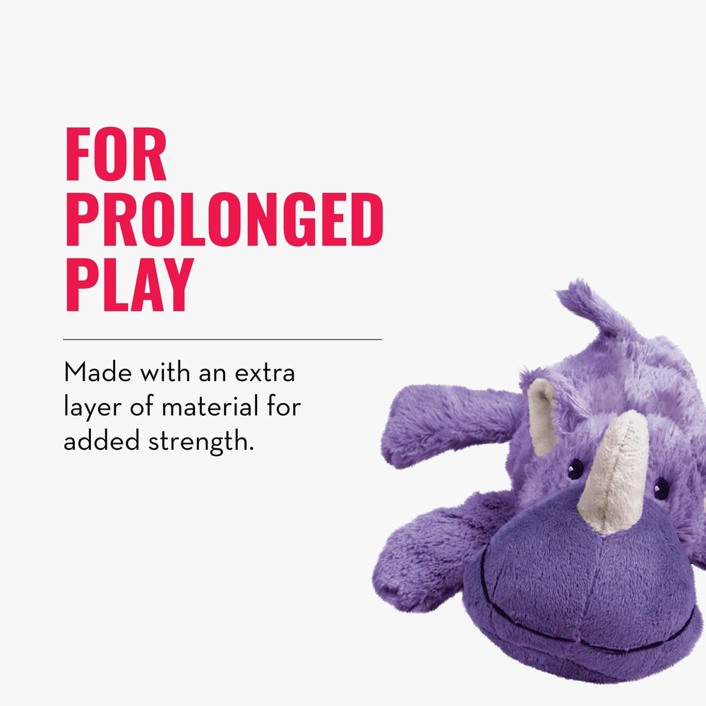 KONG Cozie Rosie Rhino dog toy ideal for calm fetch and cuddle
