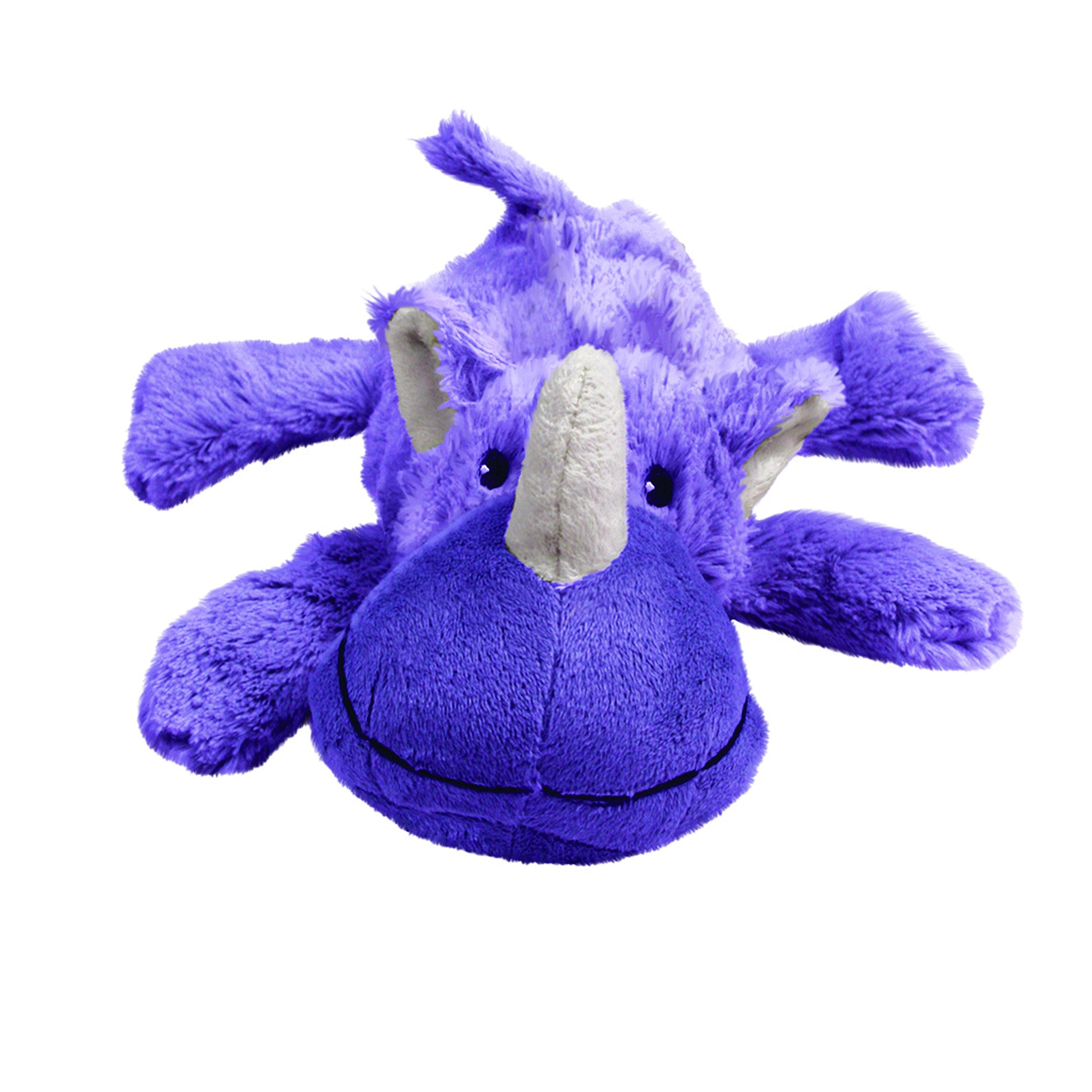 KONG Cozie Rosie Rhino minimal stuffing reduces mess after play sessions