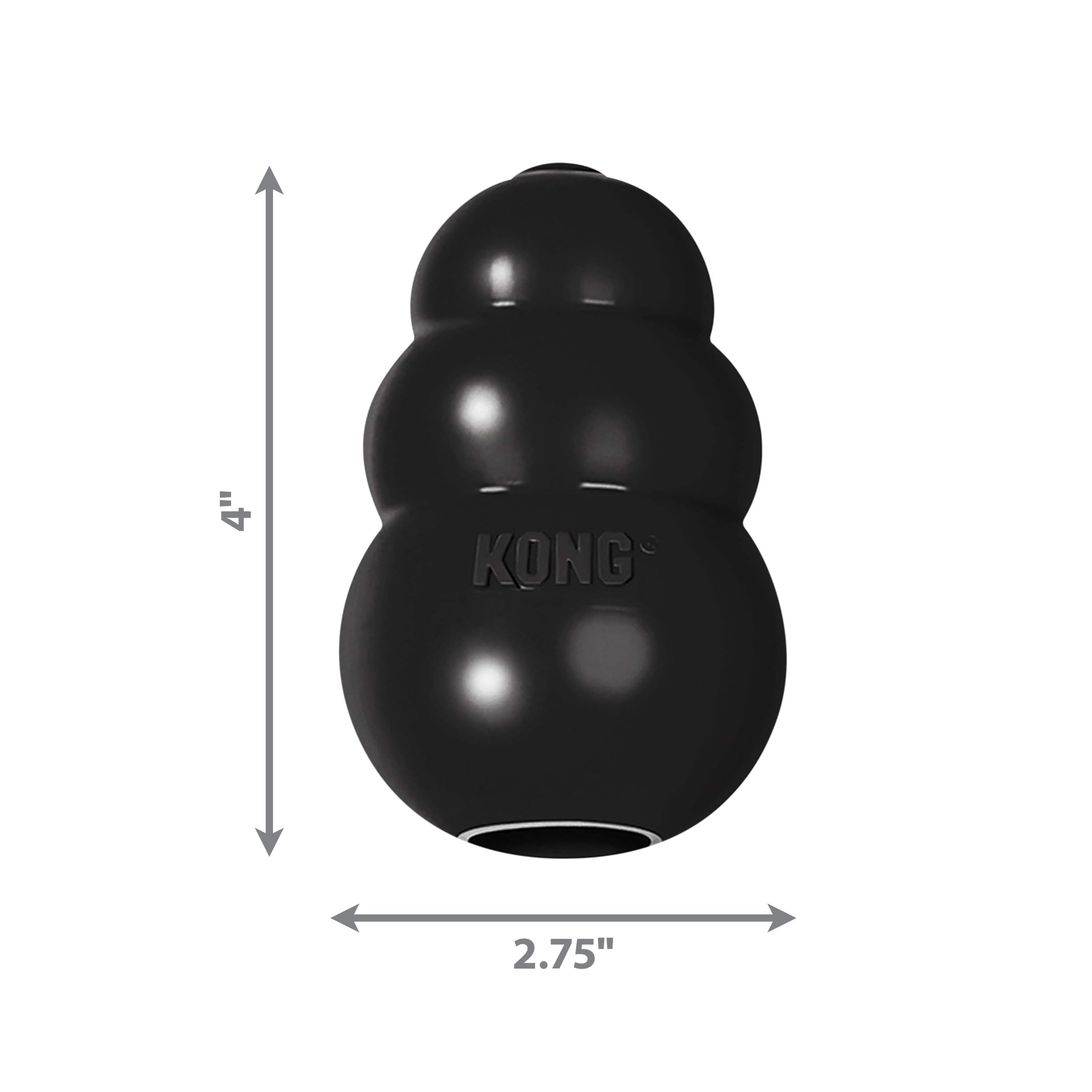 KONG Extreme large black toy stuffed with treats for engagement