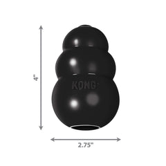 KONG Extreme large black toy stuffed with treats for engagement