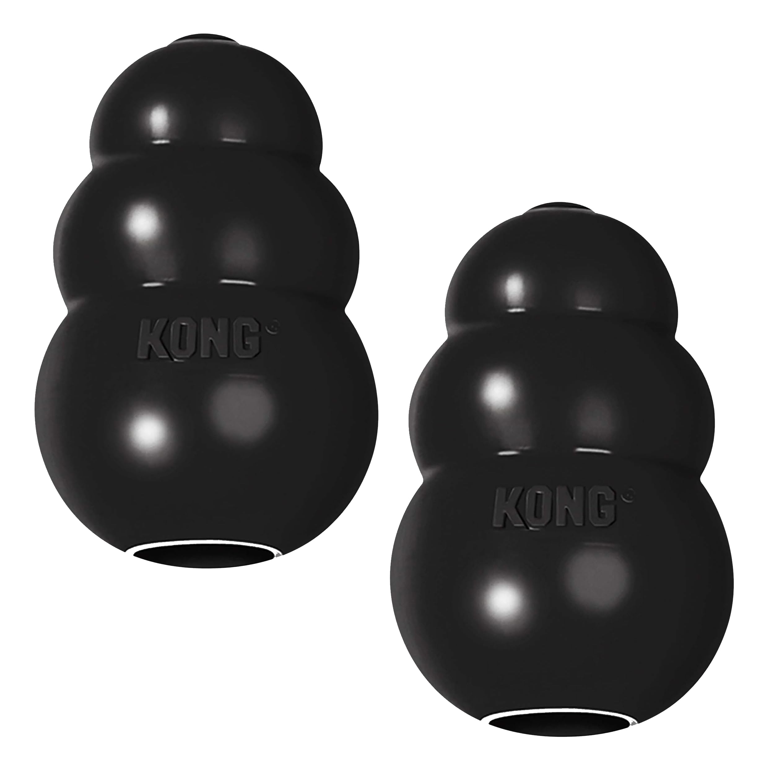 KONG Extreme dog toy outer view demonstrates rugged durability for power chewers.
