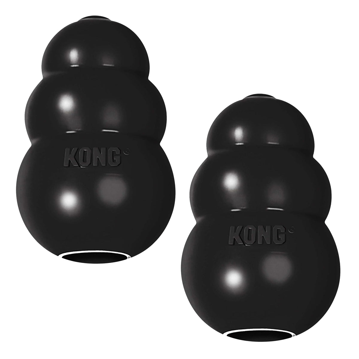 KONG Extreme dog toy outer view demonstrates rugged durability for power chewers.