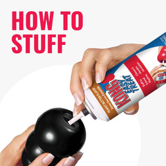 KONG Extreme filled with peanut butter and frozen for longer chew sessions.