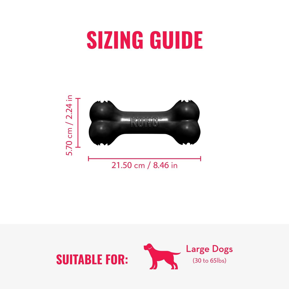 KONG Extreme black rubber construction close-up highlighting durability for chewers