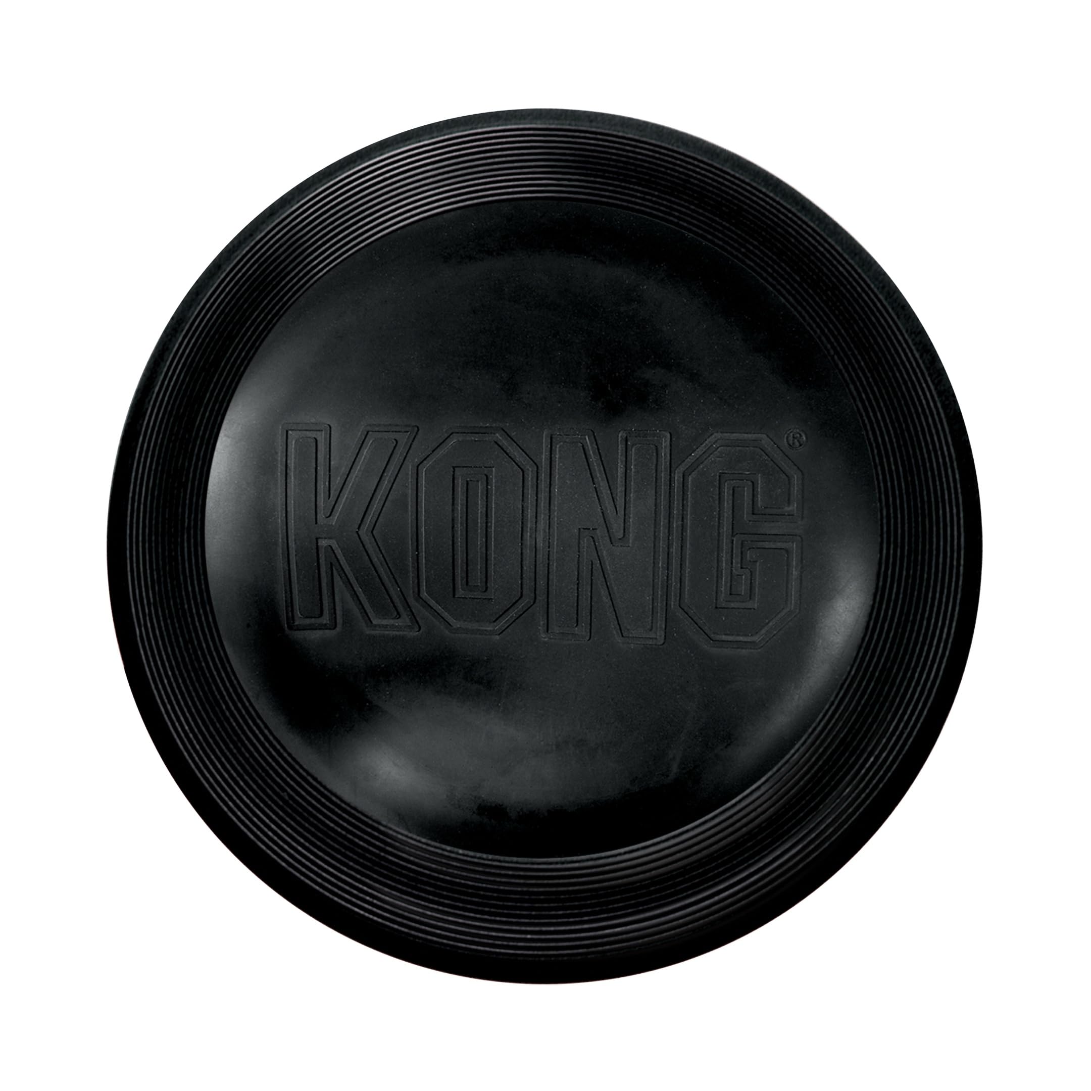 KONG Extreme Flyer disc in action during fetch with a happy dog.