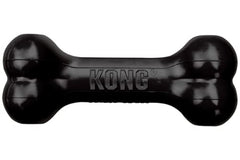 KONG Extreme Goodie Bone medium black close-up shows goodie grippers for stuffing treats