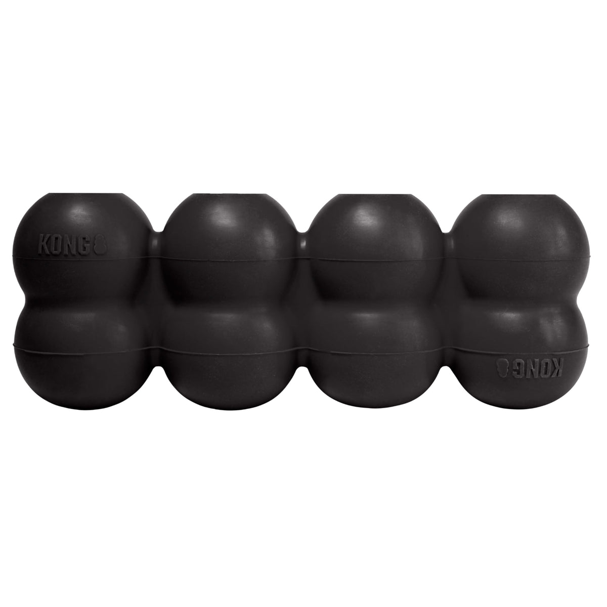 KONG Extreme Goodie Ribbon left-angle view shows durability for power chewers.