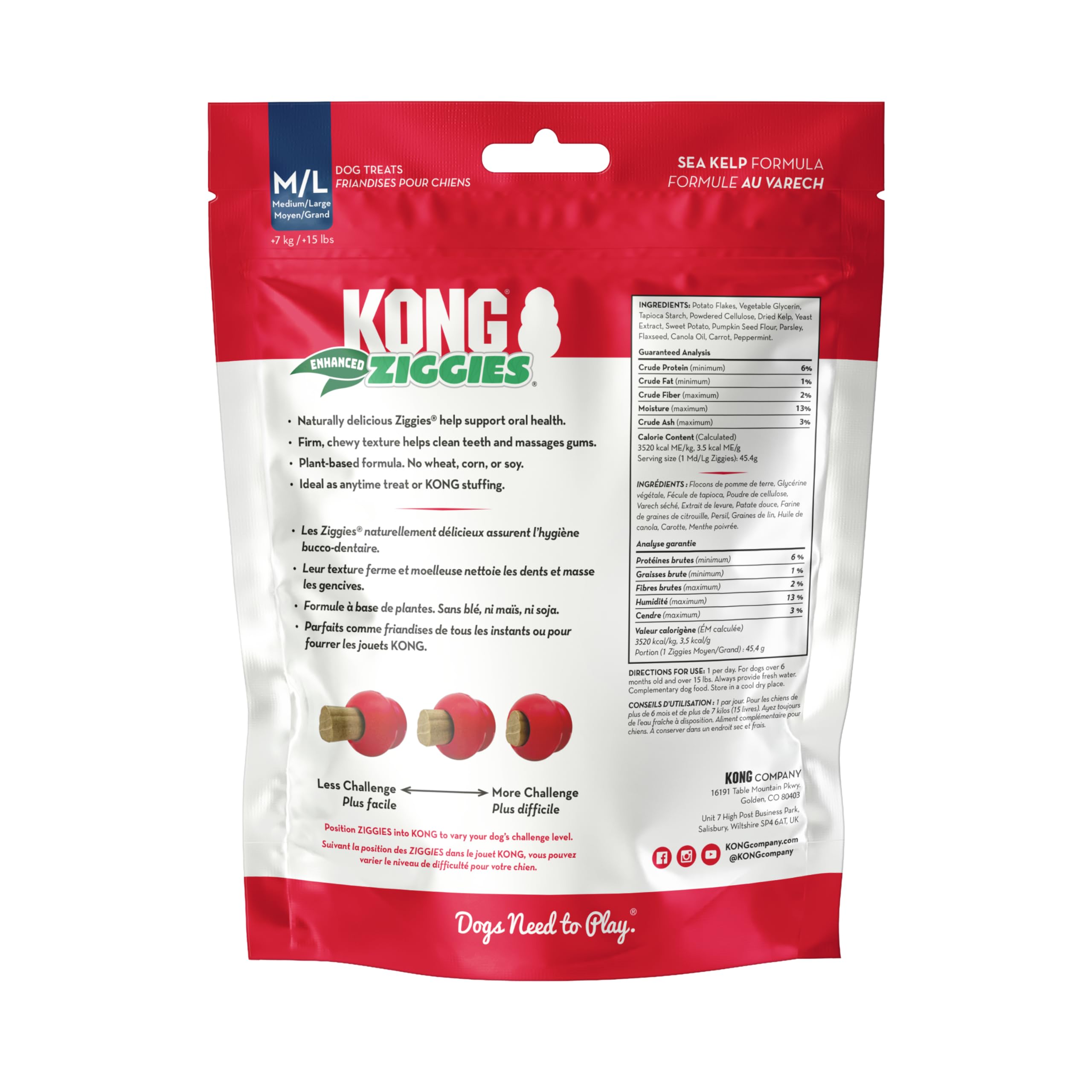 KONG Extreme-size option gives extra durability for power chewers.