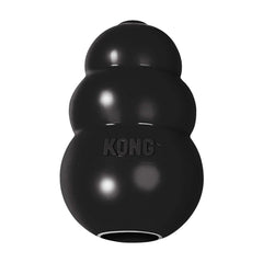 KONG Extreme toy features rugged black rubber for powerful chewers.