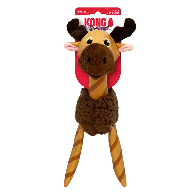 KONG Floofs Shakers fluffy fleece with large squeaker for interactive play