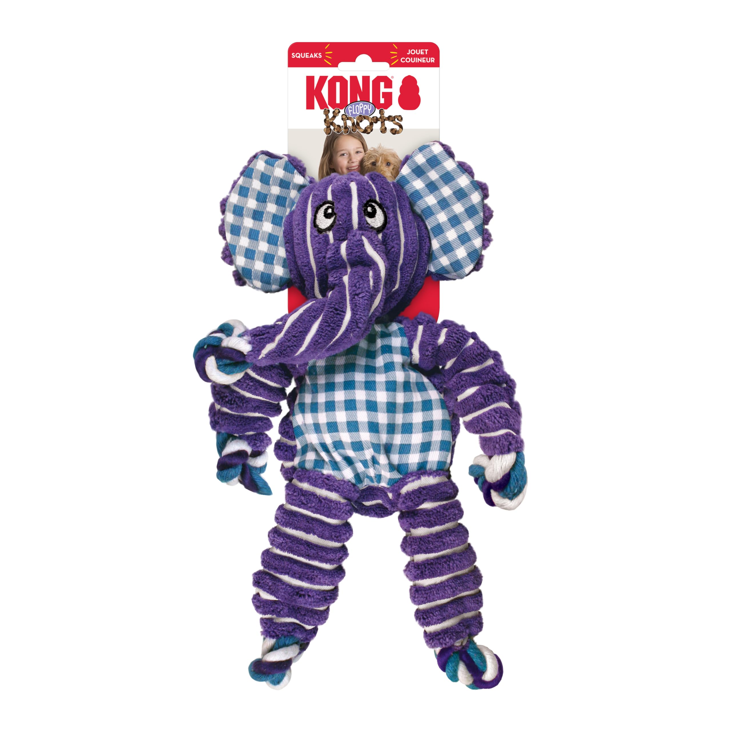 KONG Floppy Knots durable textured toy designed for long-lasting rugged play