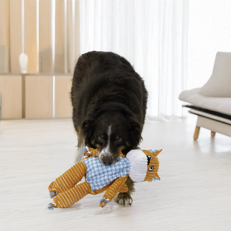 KONG Floppy Knots rope interior highlights chew-friendly texture inside