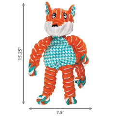 KONG Floppy Knots inner knotted rope detail invites chewing and mental stimulation.