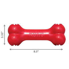 KONG Goodie Bone patented Goodie Gripper enables stuffing challenges.