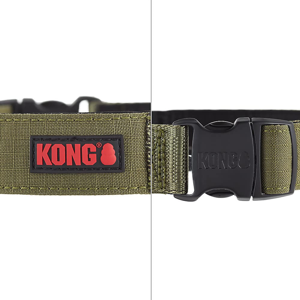 KONG collar interior neoprene padding visible for added comfort on longer walks.