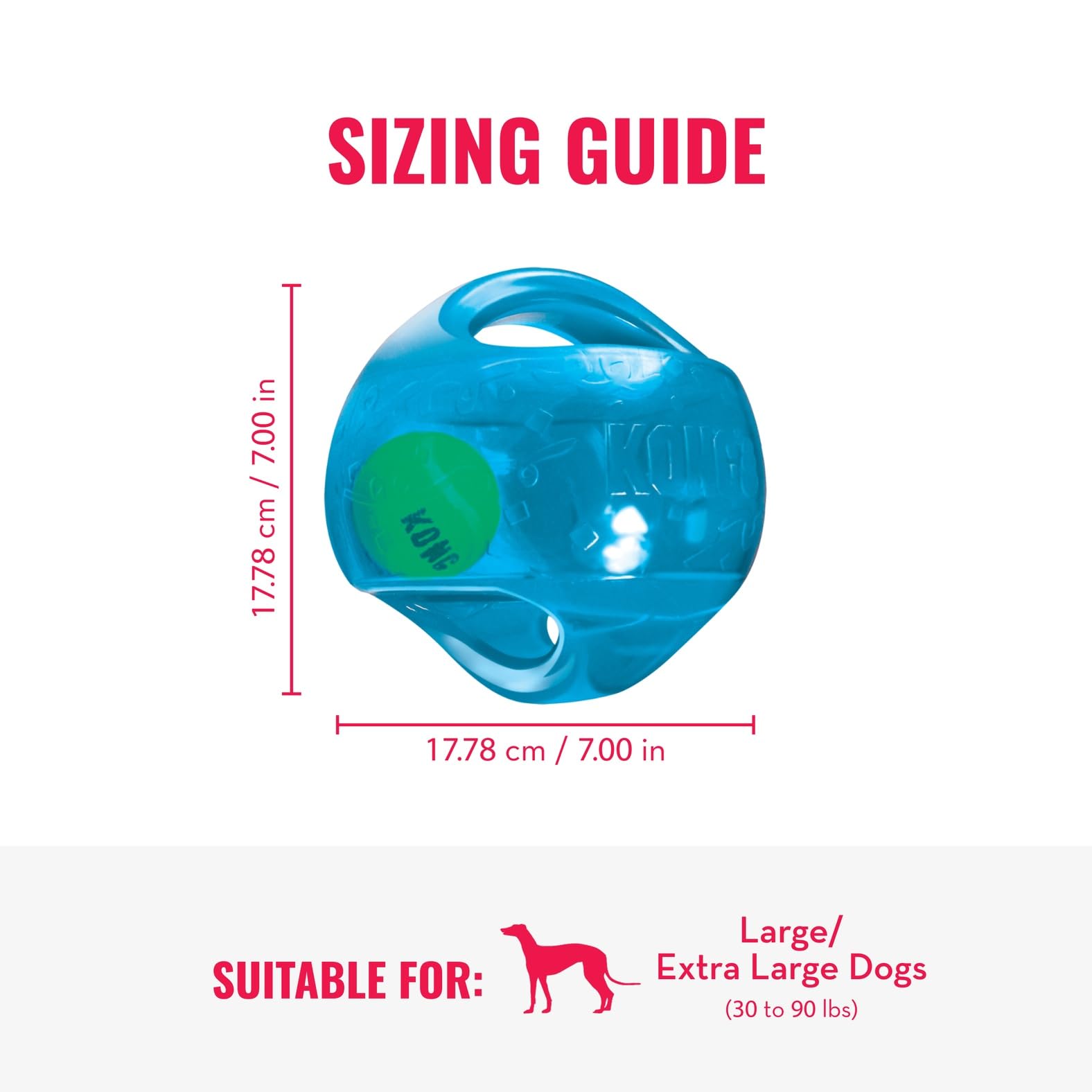 KONG Jumbler Ball durable outdoor design for rugged fetch sessions