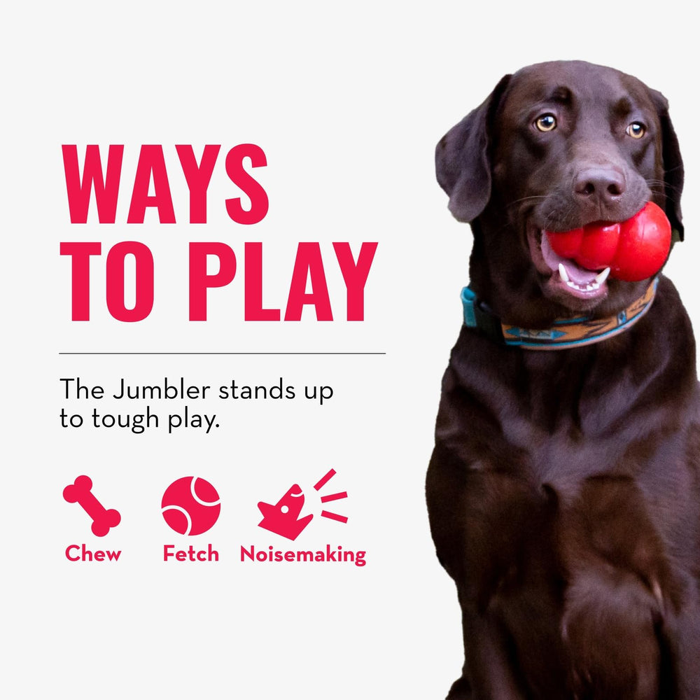 KONG Jumbler Ball interior tennis ball highlights hidden feature and chase
