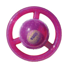 KONG Jumbler Disc Dog Toy exterior with loud squeaker for engaging play.