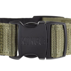KONG Max HD collar metal hardware and snap buckle for secure, easy on/off.