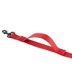 KONG Max HD Traffic Handle Leash 6ft red traffic-handle in-use for instant control during busy streets.