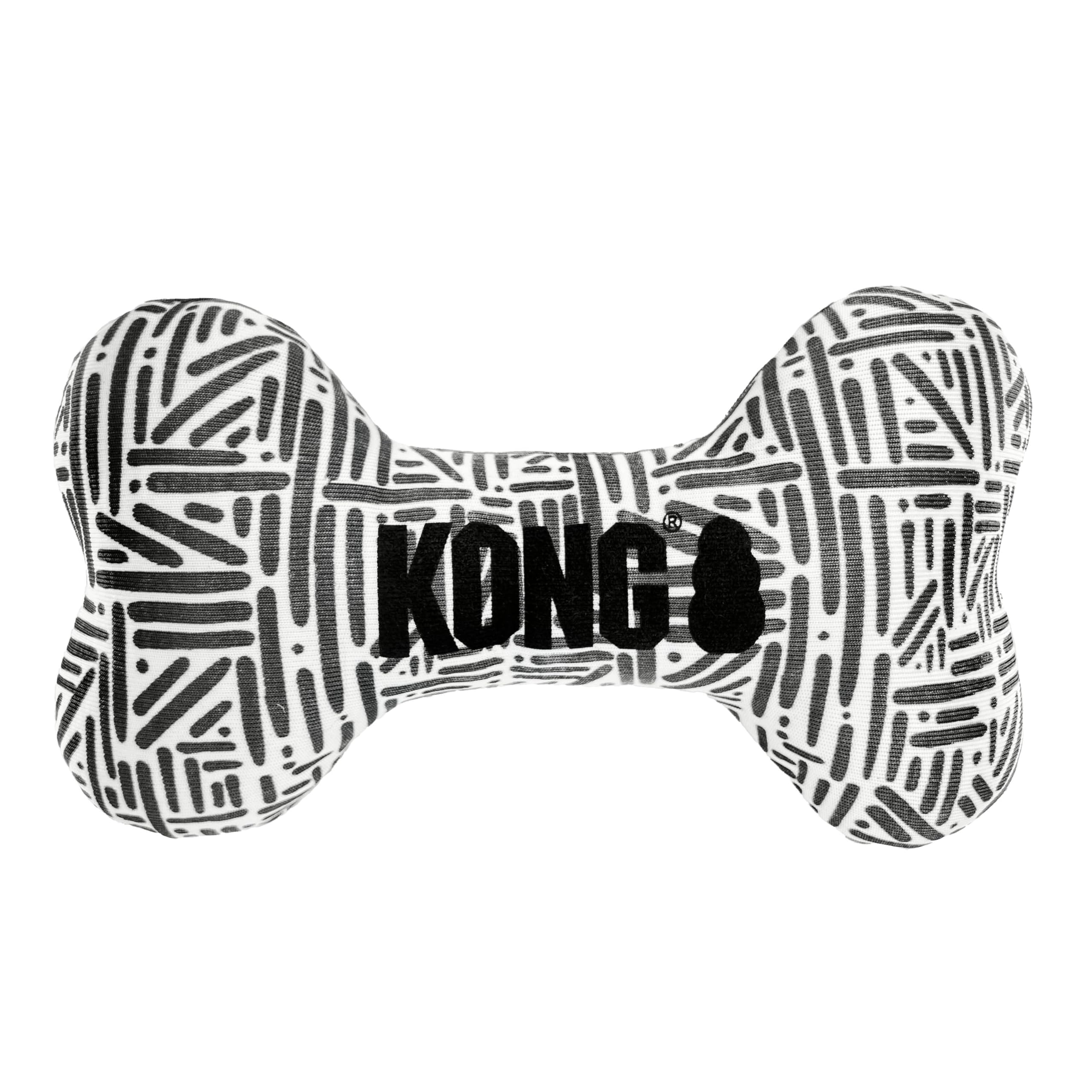KONG Maxx Bone Sm/Md front view with rugged plush for tough fetch sessions.