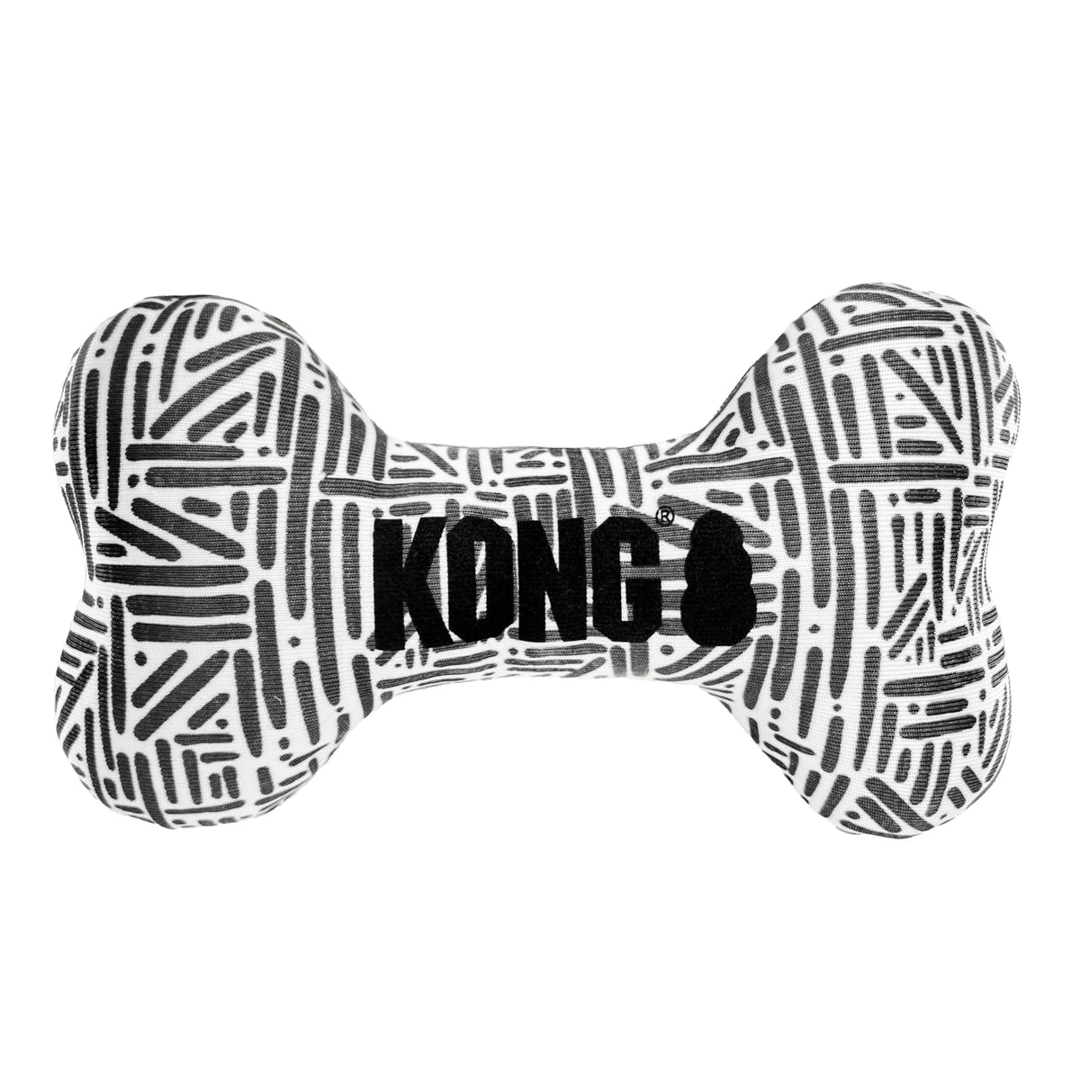 KONG Maxx Bone Sm/Md front view with rugged plush for tough fetch sessions.