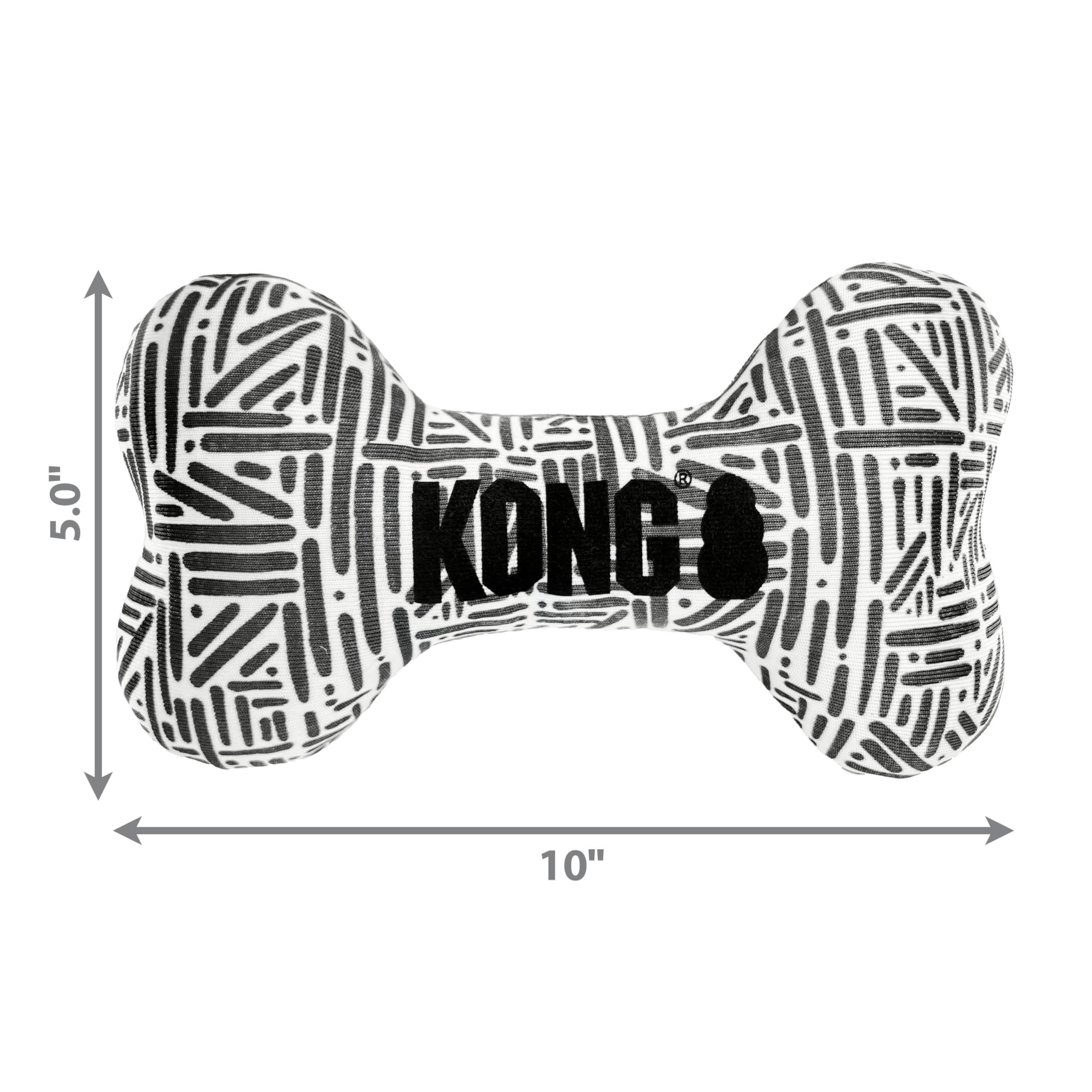 KONG Maxx Bone Sm/Md indoor-outdoor play mood shot emphasizing versatile use.