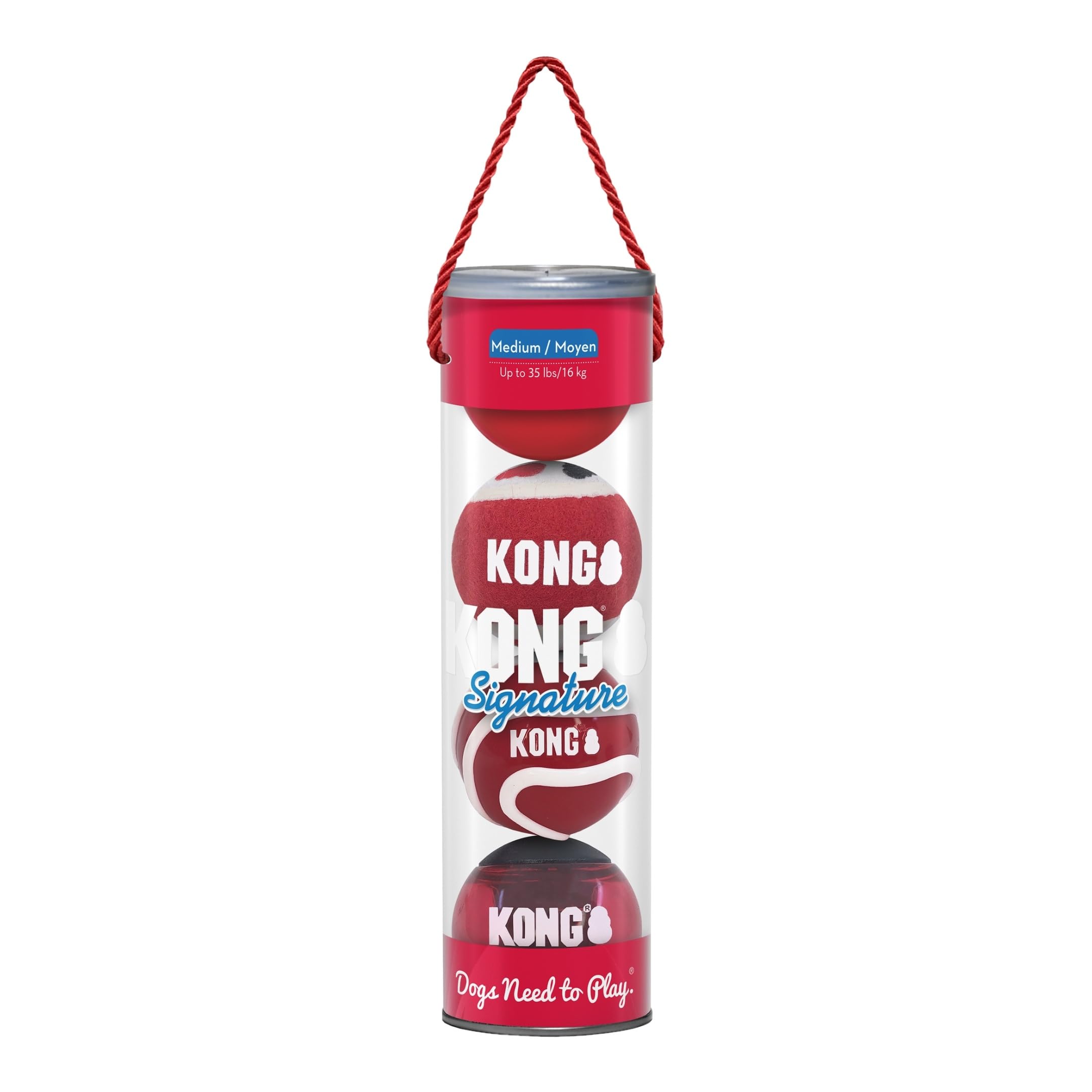KONG Medium four-pack handy for quick replacements during outings