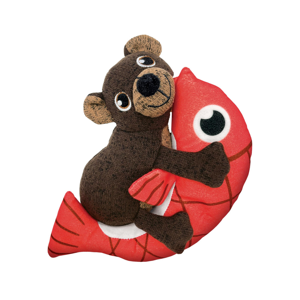 KONG Pull-A-Partz Pals Bear 2in1 design enables interactive fetch and snuggle play.