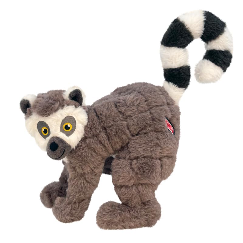 KONG Scampers Lemur, cola curva, diseño único para juego dinámico.