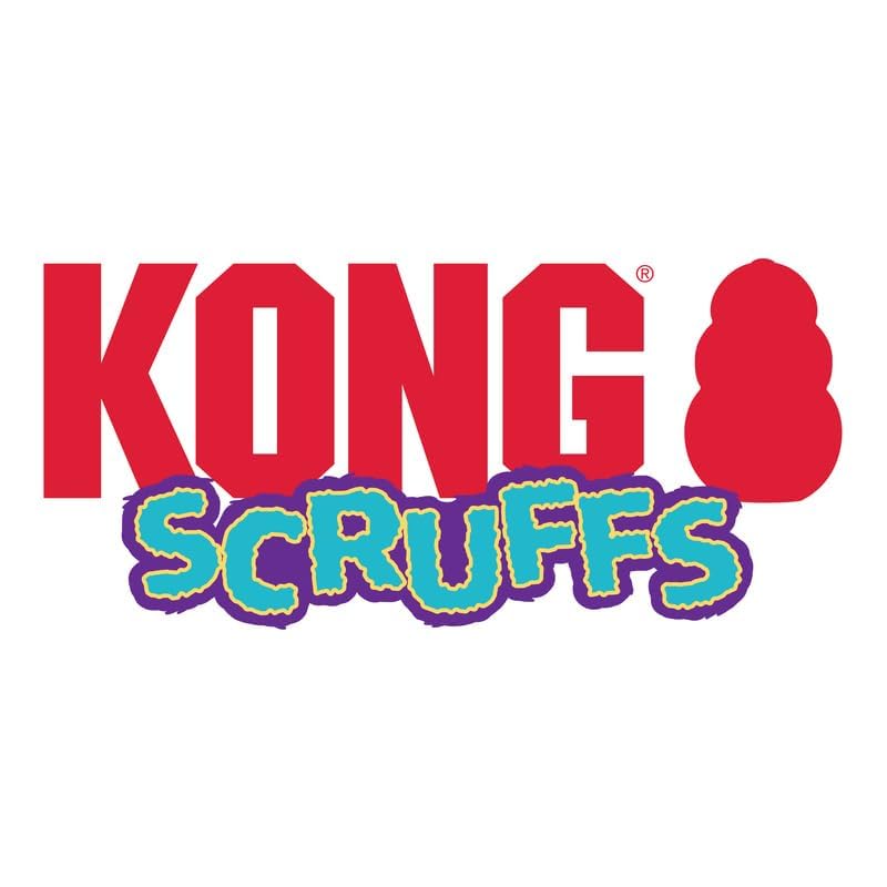 KONG Scruffs squirrel toy with reinforced plush handles gentle toss-and-fetch play.