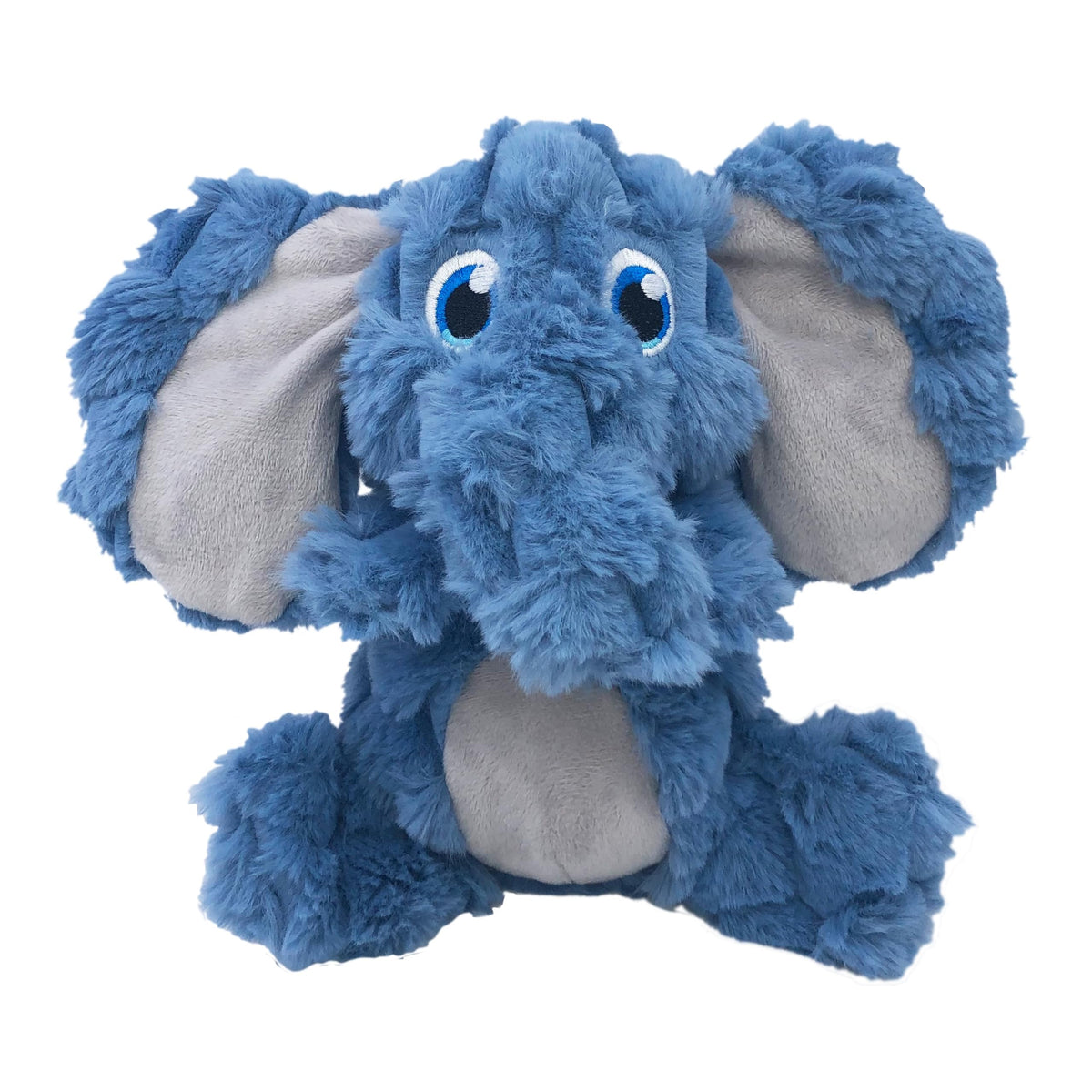 KONG Scrumplez Elephant Md ears-squeak engages dogs during tug sessions